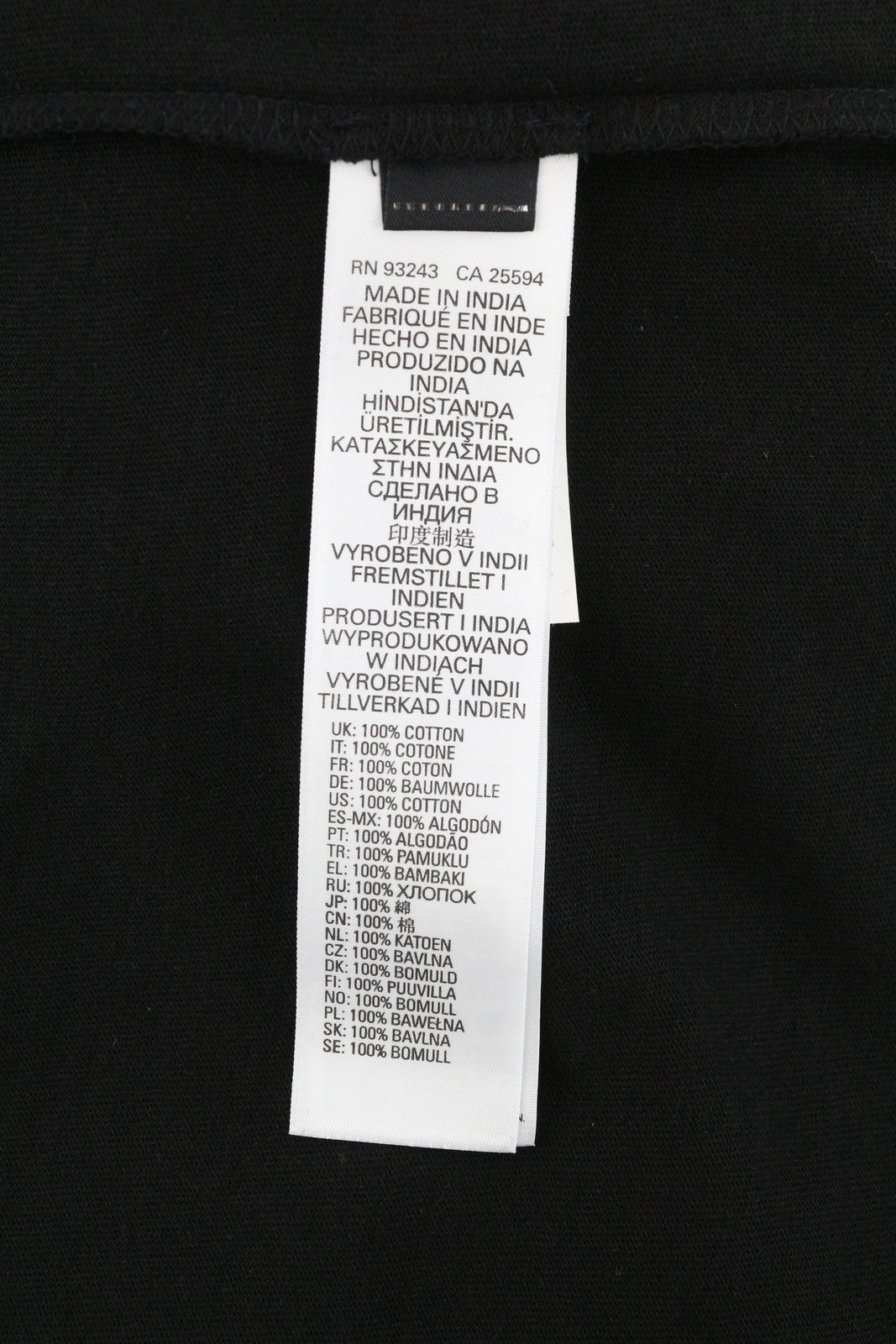 DIESEL T-Just-LS-C3 Men T-Shirt M Black Cotton Crew Neck Long Sleeved