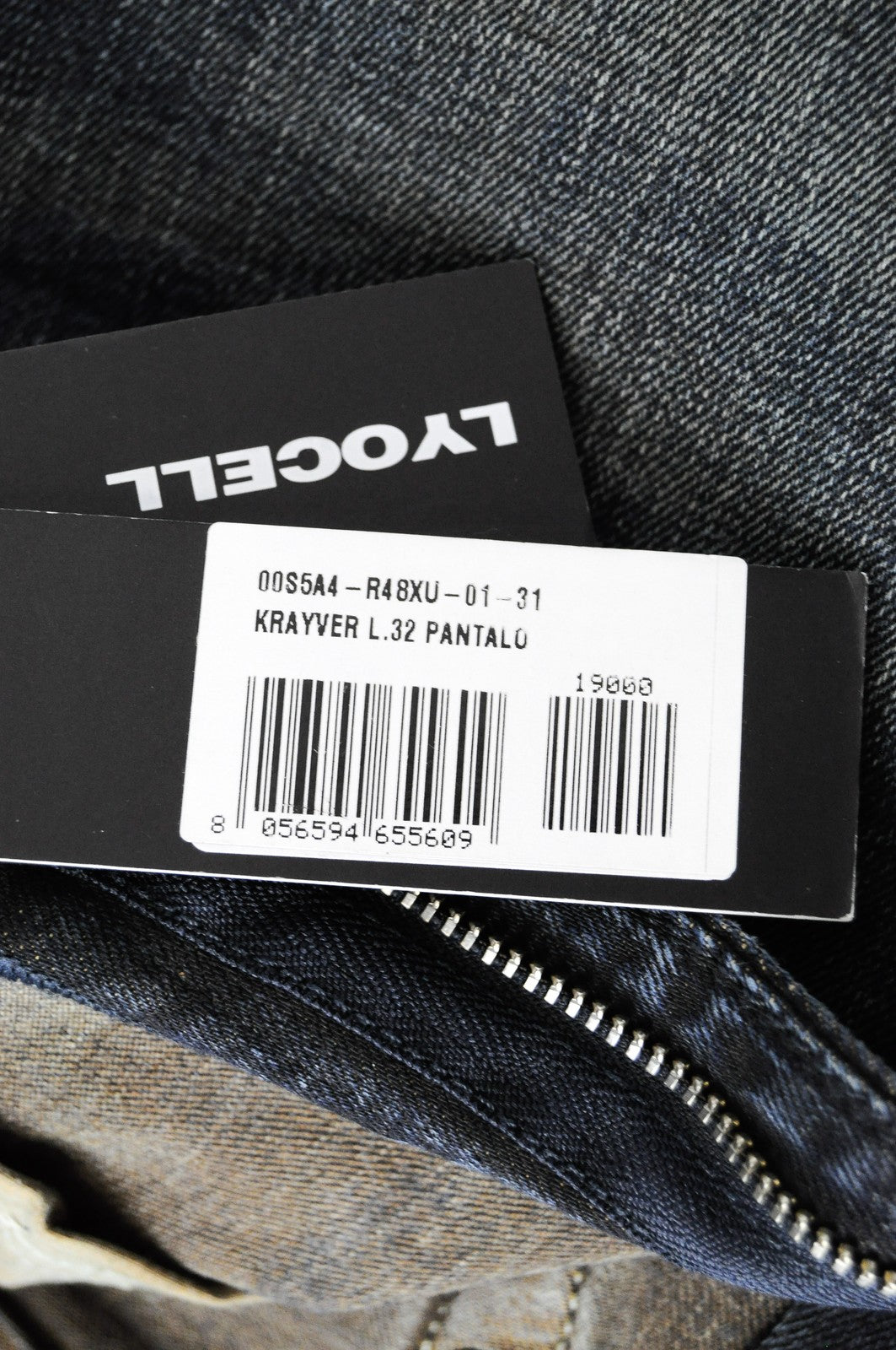 DIESEL Krayver R48XU Men Jeans W31/L32 Slim Carrot Fit Blue Stretch Jeans