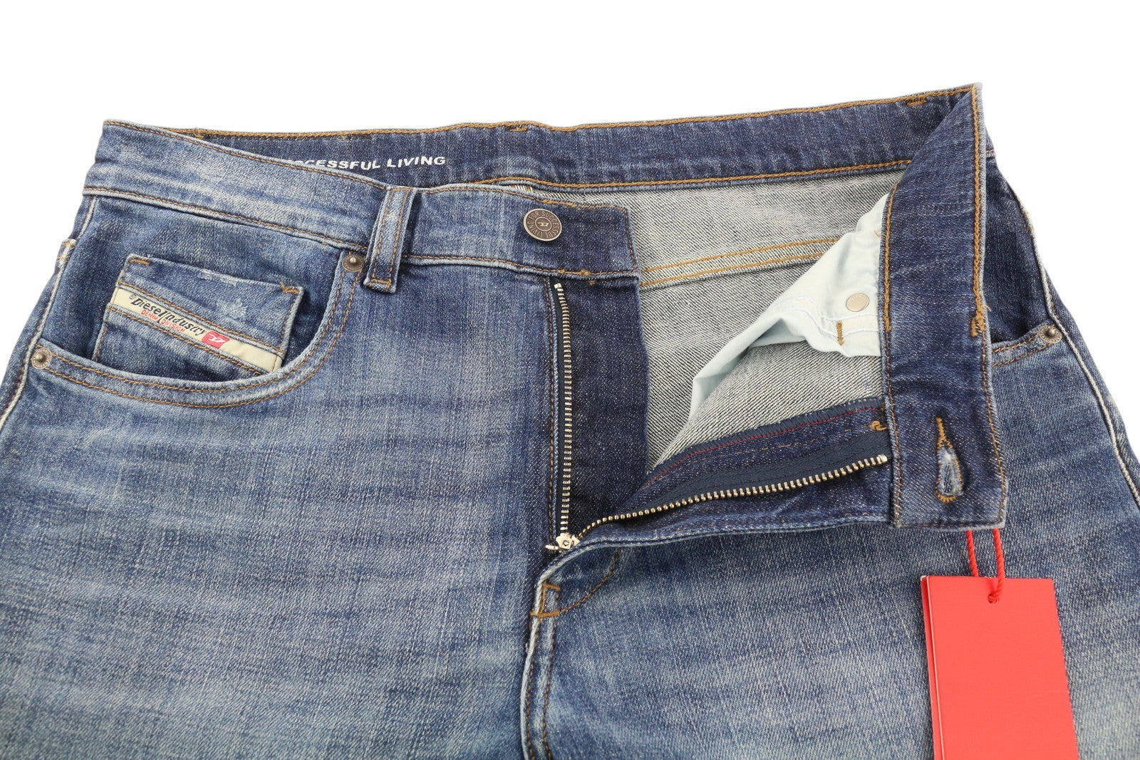 DIESEL 2019 D-Strukt 0DQAE Men Jeans W32/L30 Slim  Zip Fly Fade Effect RRP€175