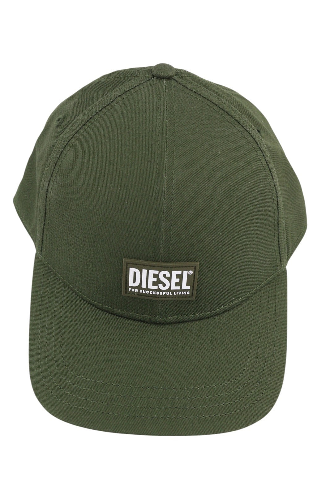 DIESEL Corry-Gum Men Cap 1 Baseball Green Cotton Front Logo All Seasons RRP70