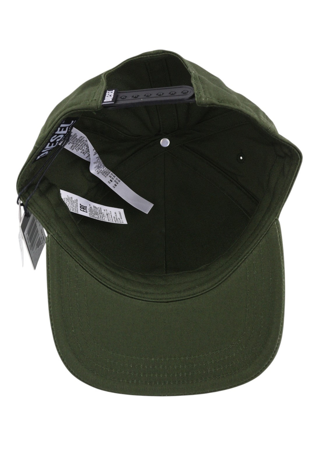 DIESEL Corry-Gum Men Cap 1 Baseball Green Cotton Front Logo All Seasons RRP70