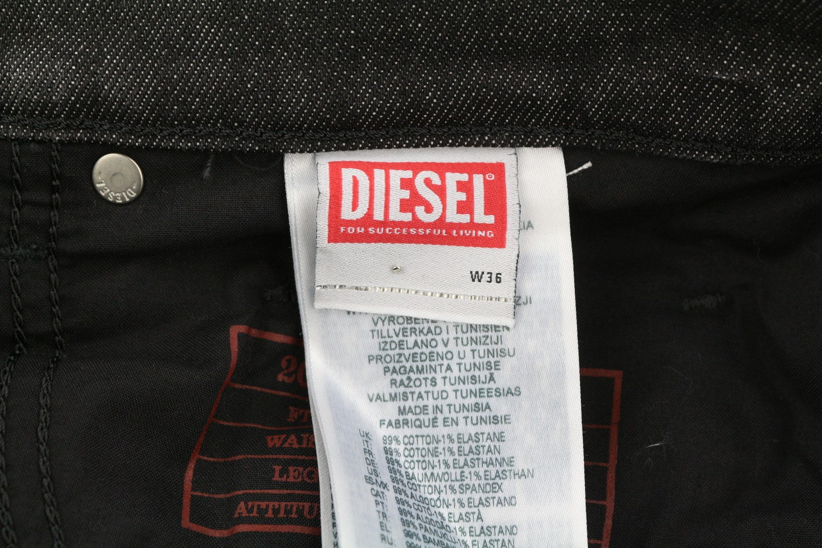 DIESEL 2019 D-Strukt 09H51 Men Jeans W36/L32 Slim  Distress Washed RRP€250