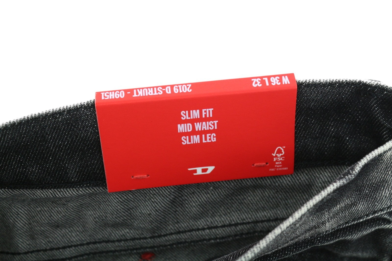 DIESEL 2019 D-Strukt 09H51 Men Jeans W36/L32 Slim  Distress Washed RRP€250