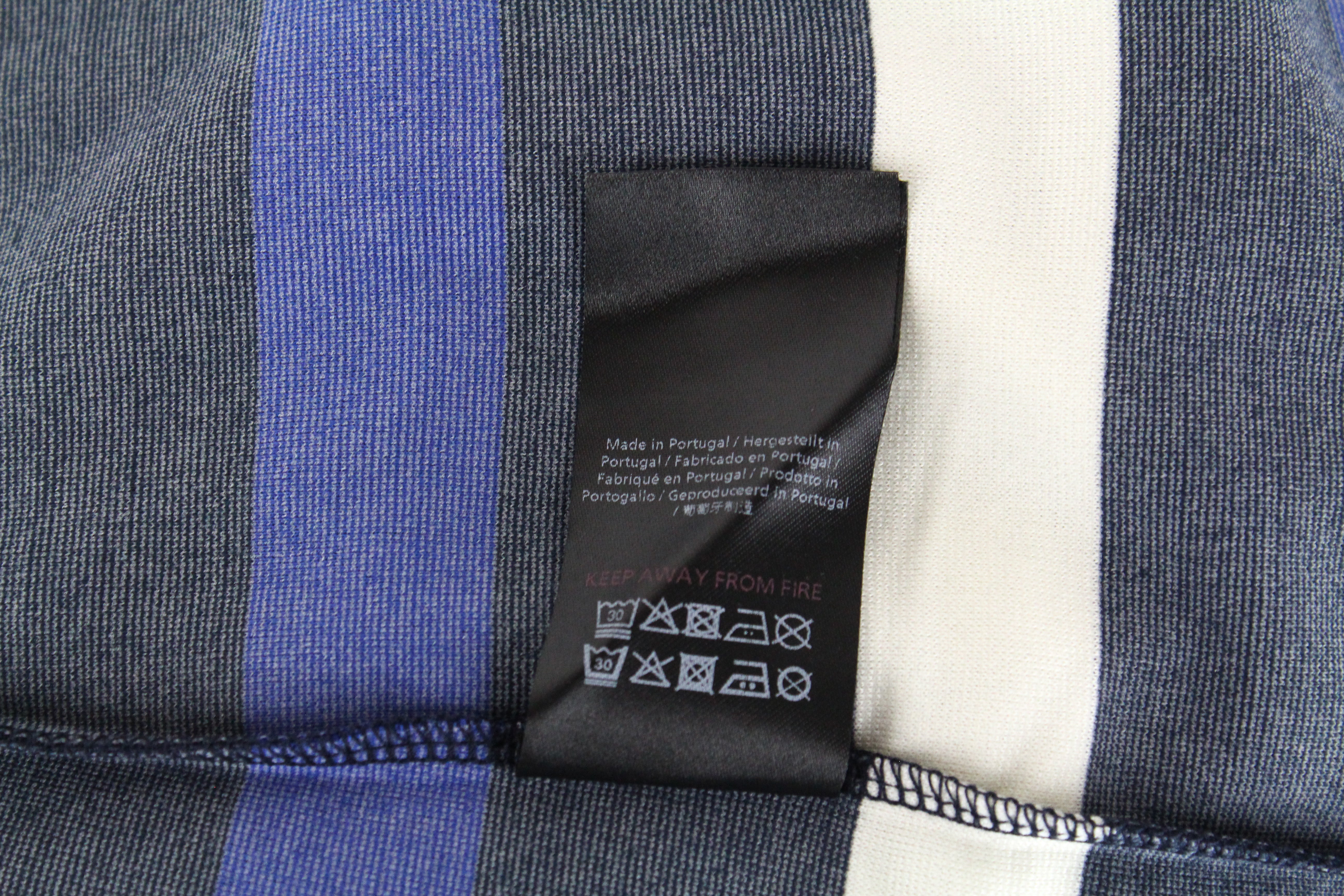 DENHAM Steal Women's M Blue Patterned Over Knee Pullover Stretch Dress