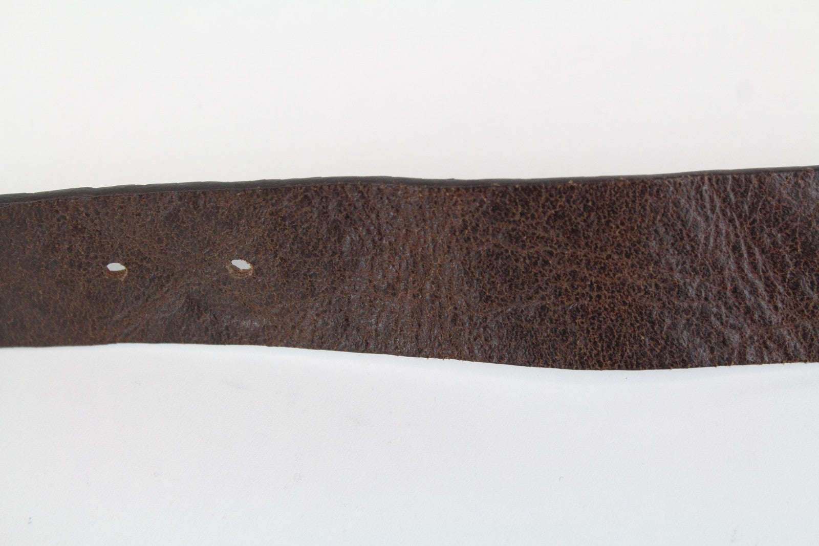 REPLAY Men's 85 CM Brown Pure Leather Belt Aged Look Metal Buckle Casual