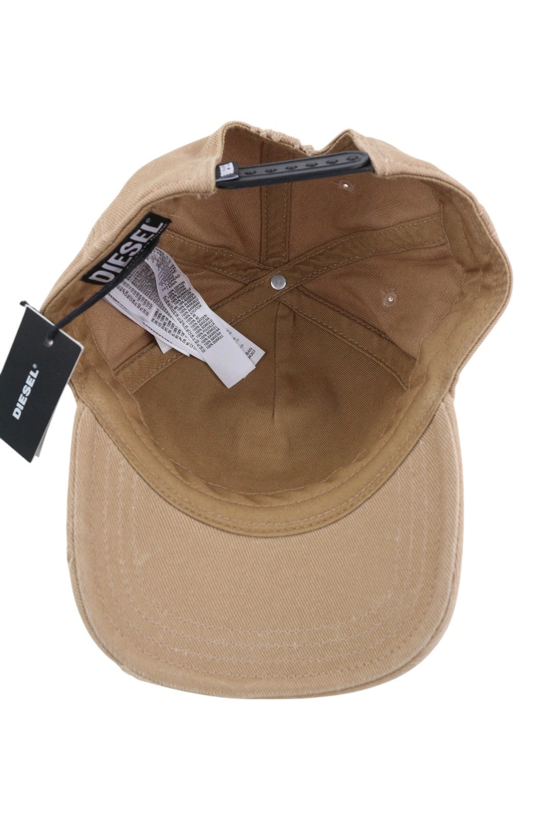 DIESEL C-Stone Men Cap 1 Baseball D-Rill Usion Embroidered Brown Cotton RRP€70
