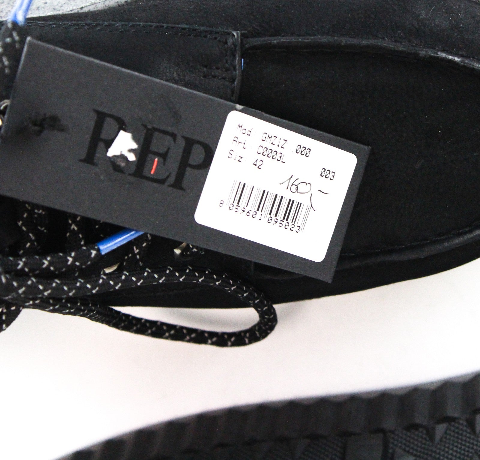 REPLAY Men's EU42 Black Grey High-Top Casual Lace-Up Boots