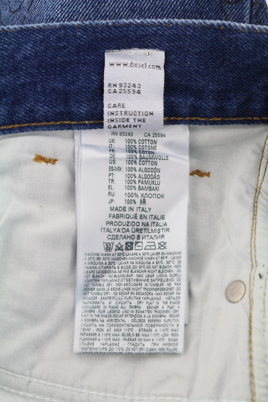 DIESEL Mharky-SP 0078S Mens Jeans W32/L32 Slim Skinny Blue  Cotton Printed