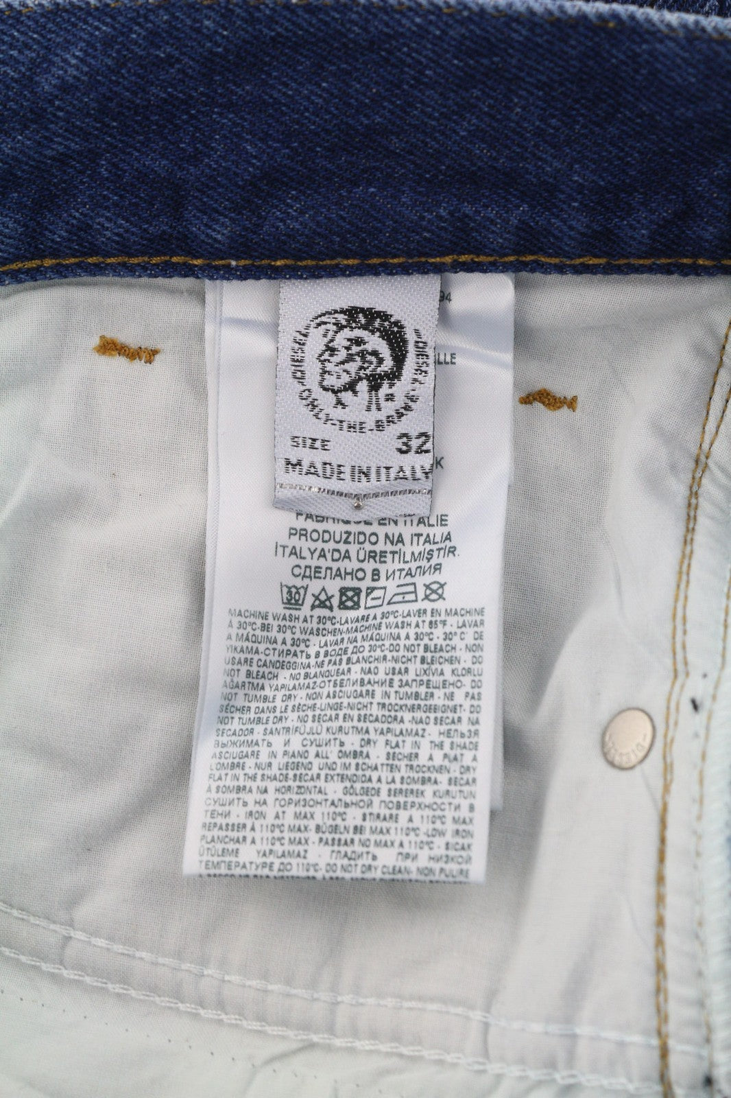 DIESEL Mharky-SP 0078S Mens Jeans W32/L32 Slim Skinny Blue  Cotton Printed