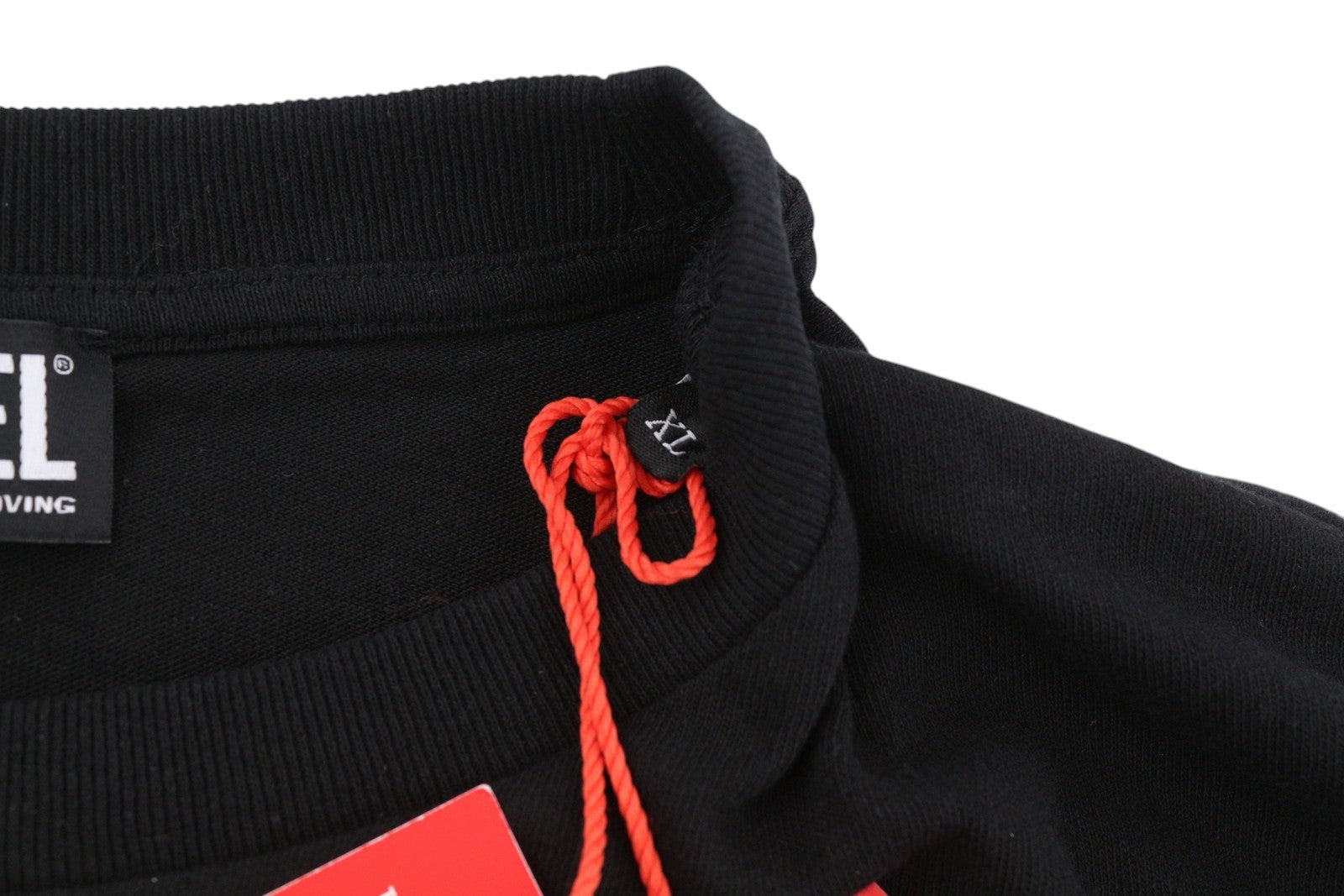 DIESEL T-Just-LS-C3 Men T-Shirt XL Black Cotton Crew Neck Long Sleeve RRP€70