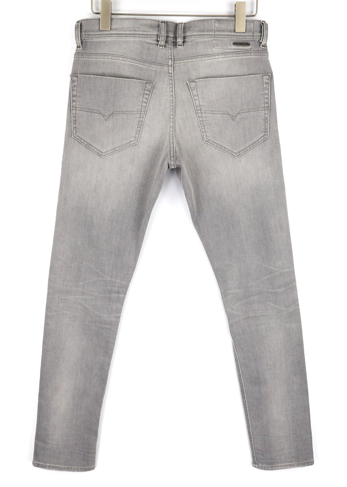 DIESEL Tepphar 0687W Mens Jeans W30/L32 Slim Carrot Grey Cotton Stretchy Ripped