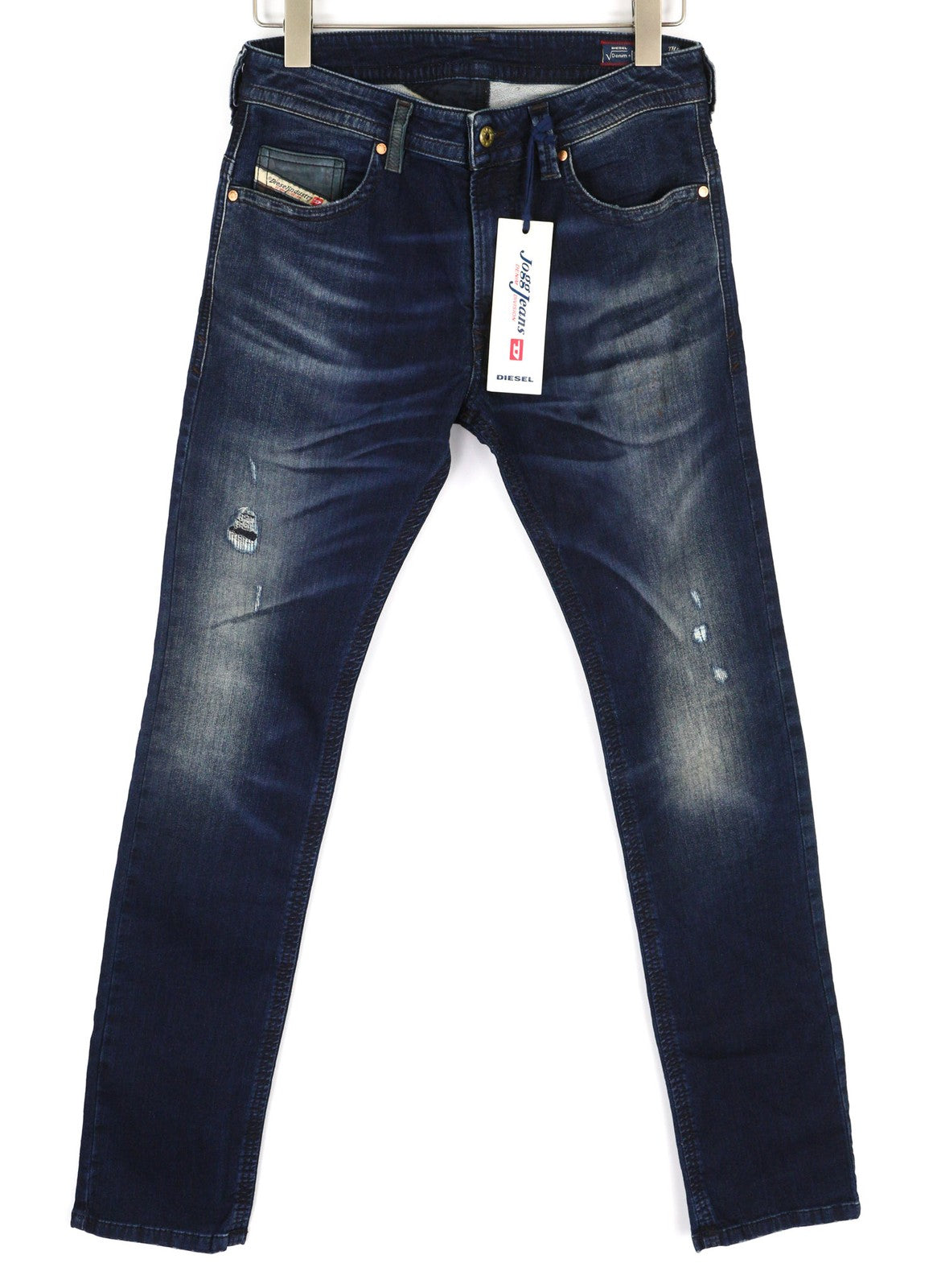 DIESEL Thavar-NE 0607U Mens Jeans W28 Sweat Jogg Slim Dark Blue Stretchy Ripped