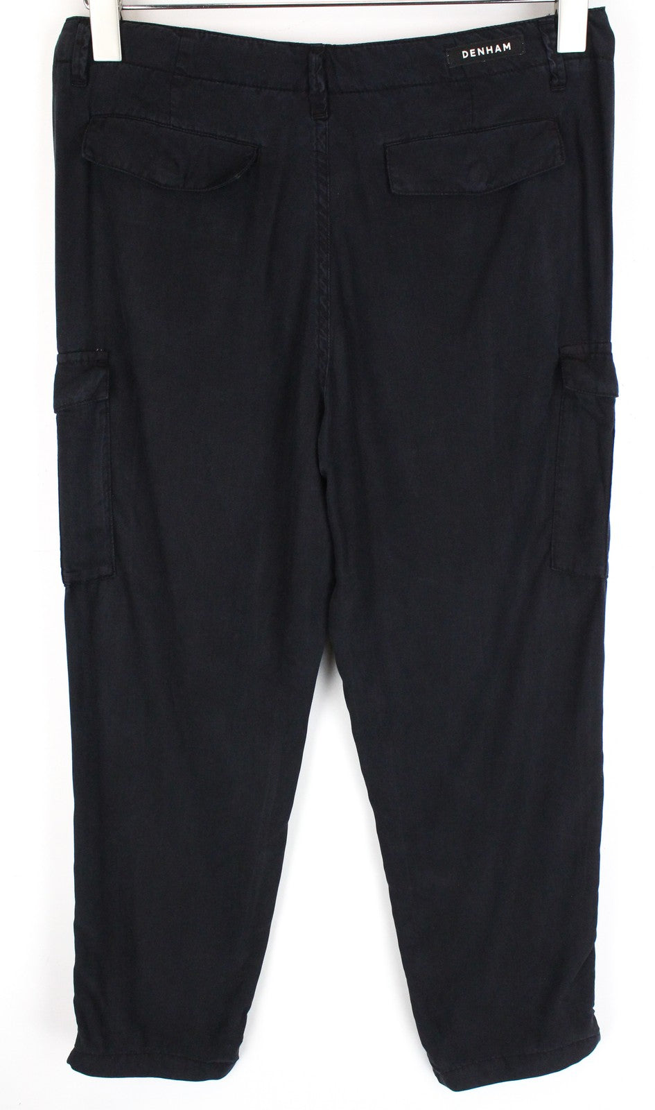 DENHAM Tara Women's W25/L26 Black Cargo Pants with Lightweight Multi Pockets