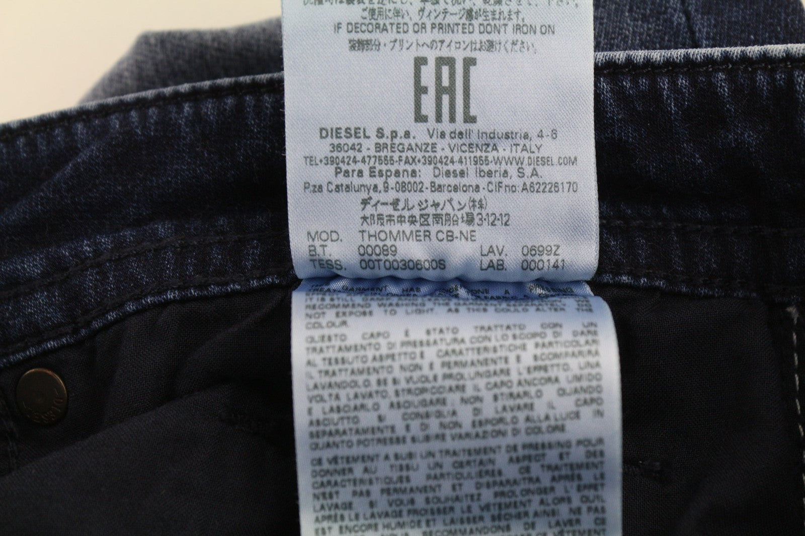 DIESEL Thommer CB-NE 0699Z Mens Jeans W28 Sweat Jogg Slim  Blue Stretchy