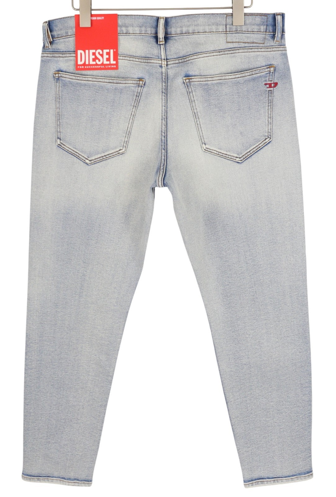 DIESEL 2019 D-Strukt 9C08L Men Jeans W38/L30 Slim  Zip Fly Washed Blue RRP€250