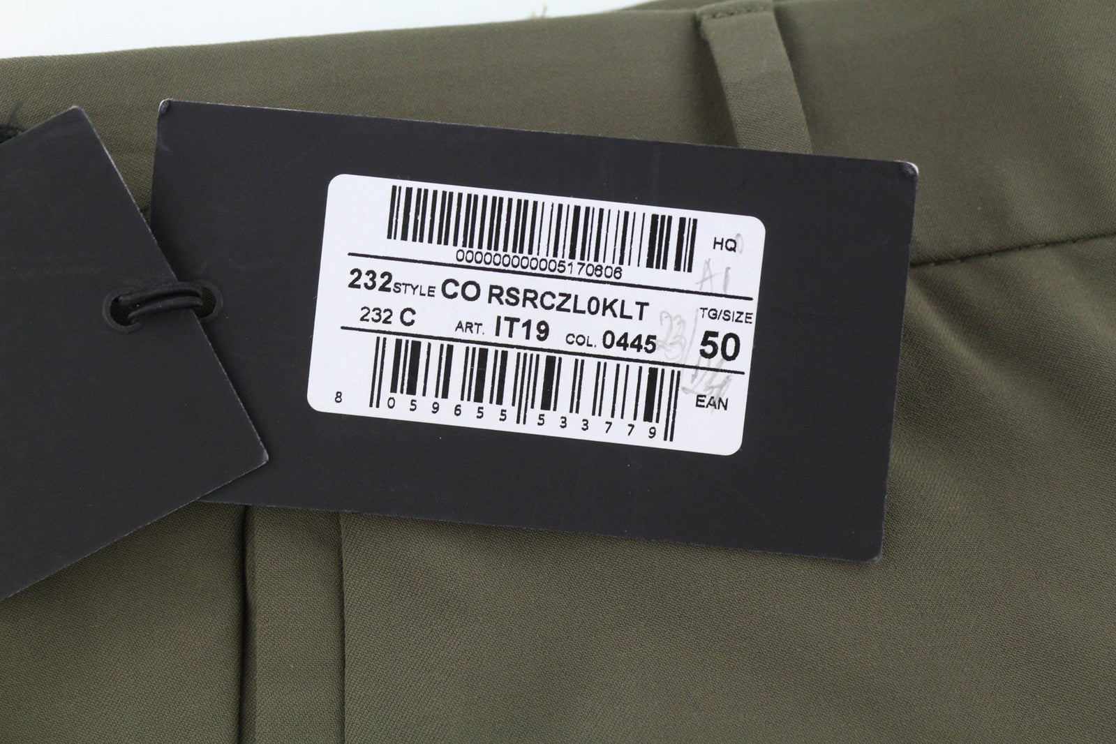 PT TORINO Gamma Men Trousers 50 W35 Khaki Stretch Zipper Pockets Slim Fit Cargo