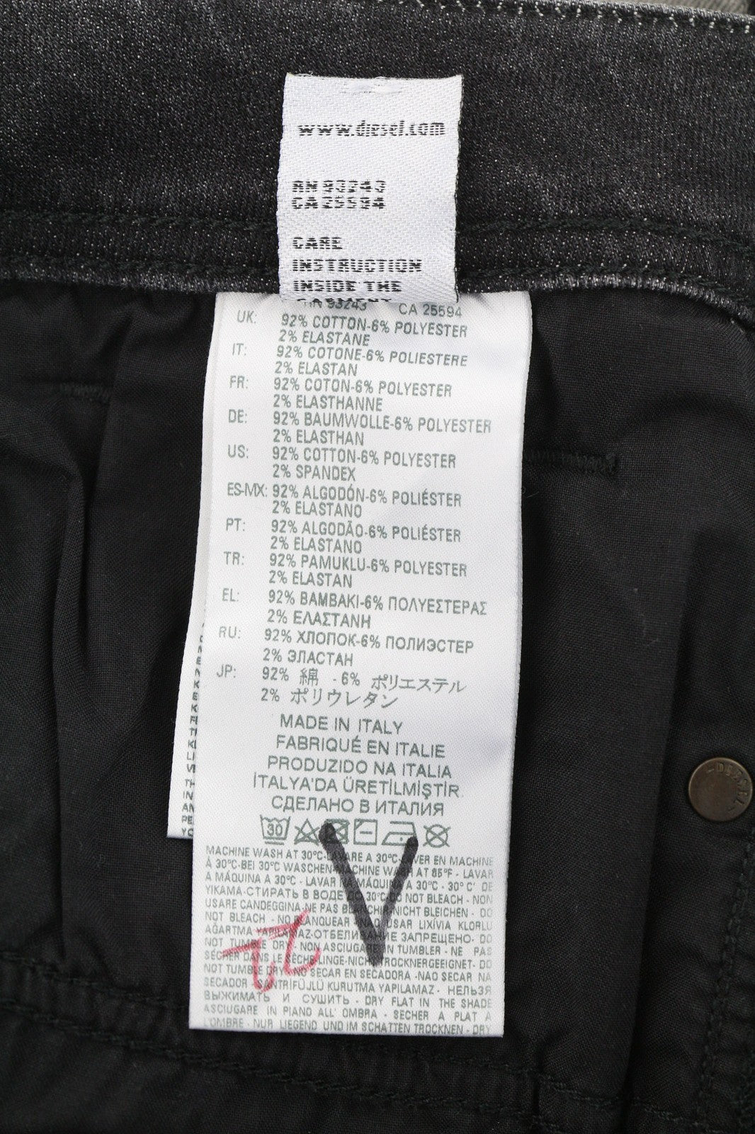 DIESEL Sleenker-X-SP 082AX Mens Jeans W32/L32 Slim Skinny  Washed Grey Stretchy