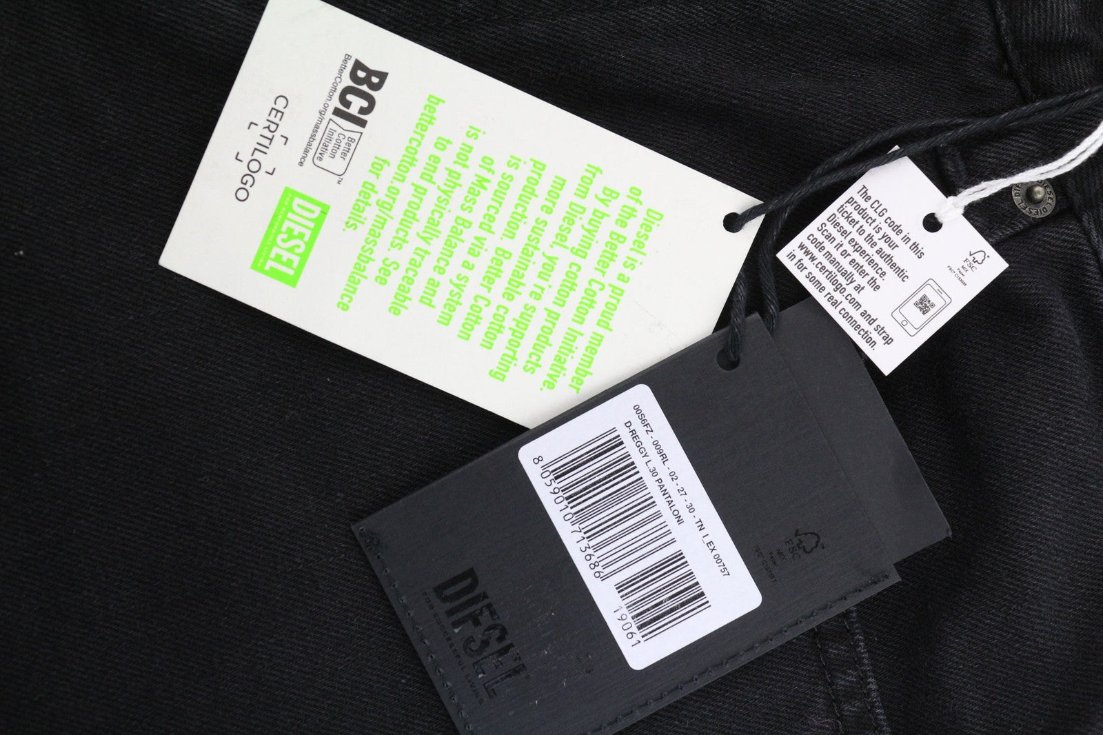 DIESEL D-Reggy 009RL Womens Jeans W27/L30 Straight  Black  Cotton Casual