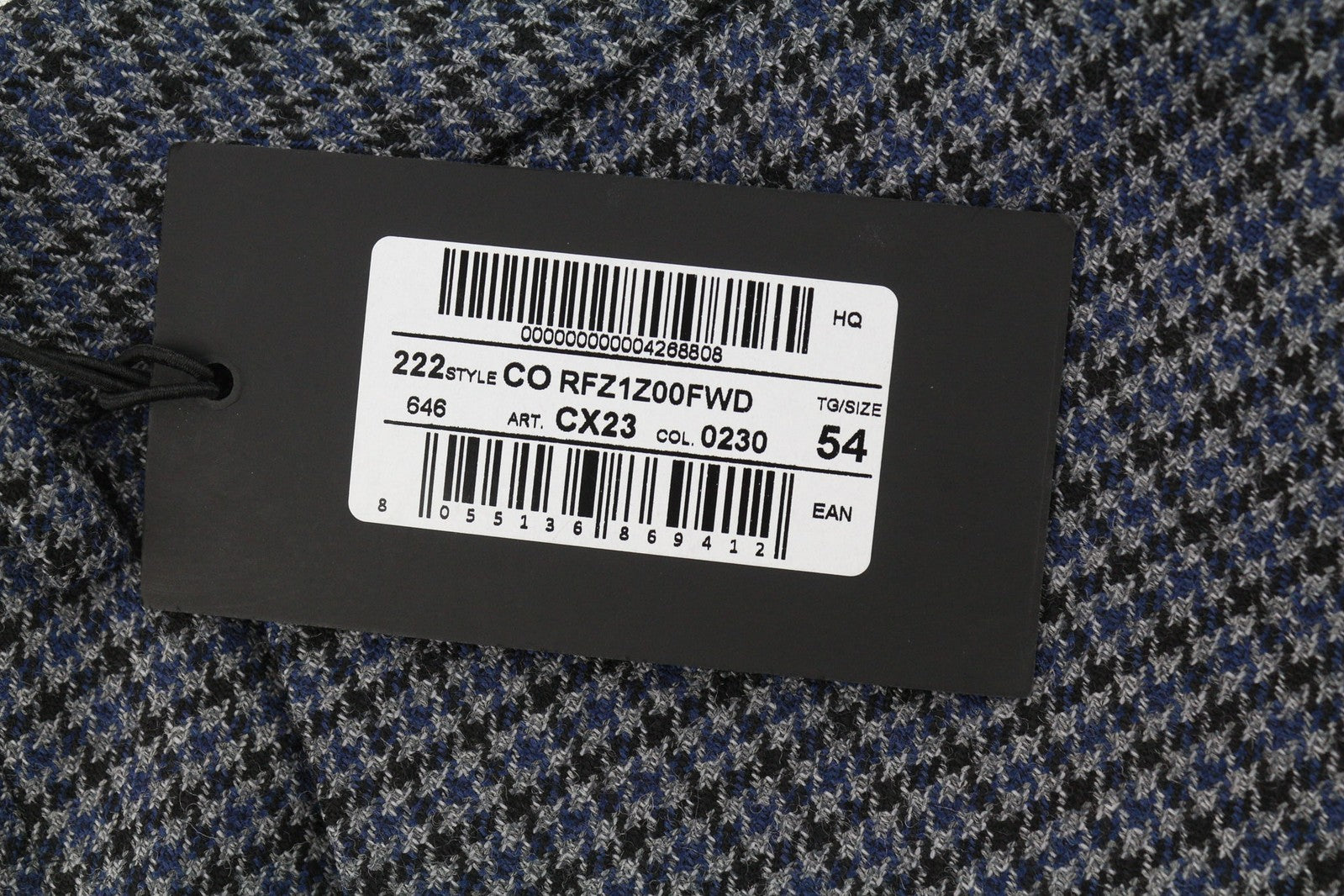 PT TORINO Men Trousers 54 W39 Rebel Blue Grey Patterned Pure Wool Pleated Dress