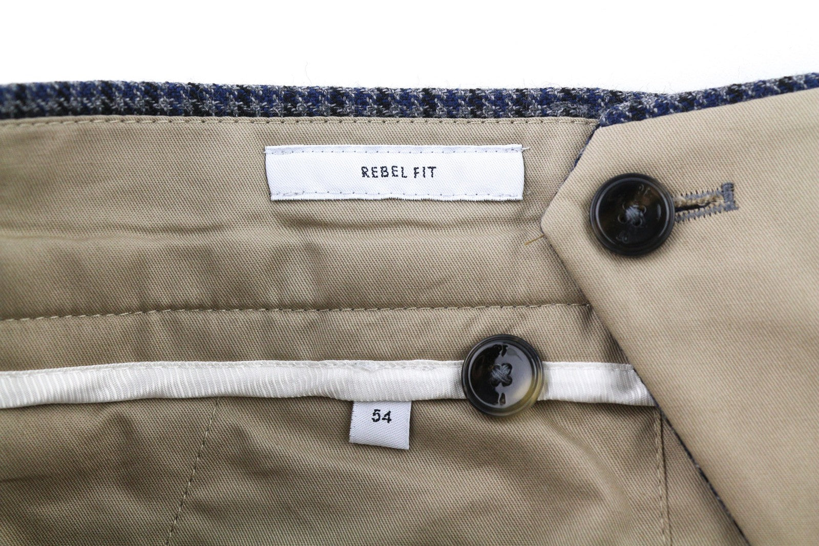 PT TORINO Men Trousers 54 W39 Rebel Blue Grey Patterned Pure Wool Pleated Dress