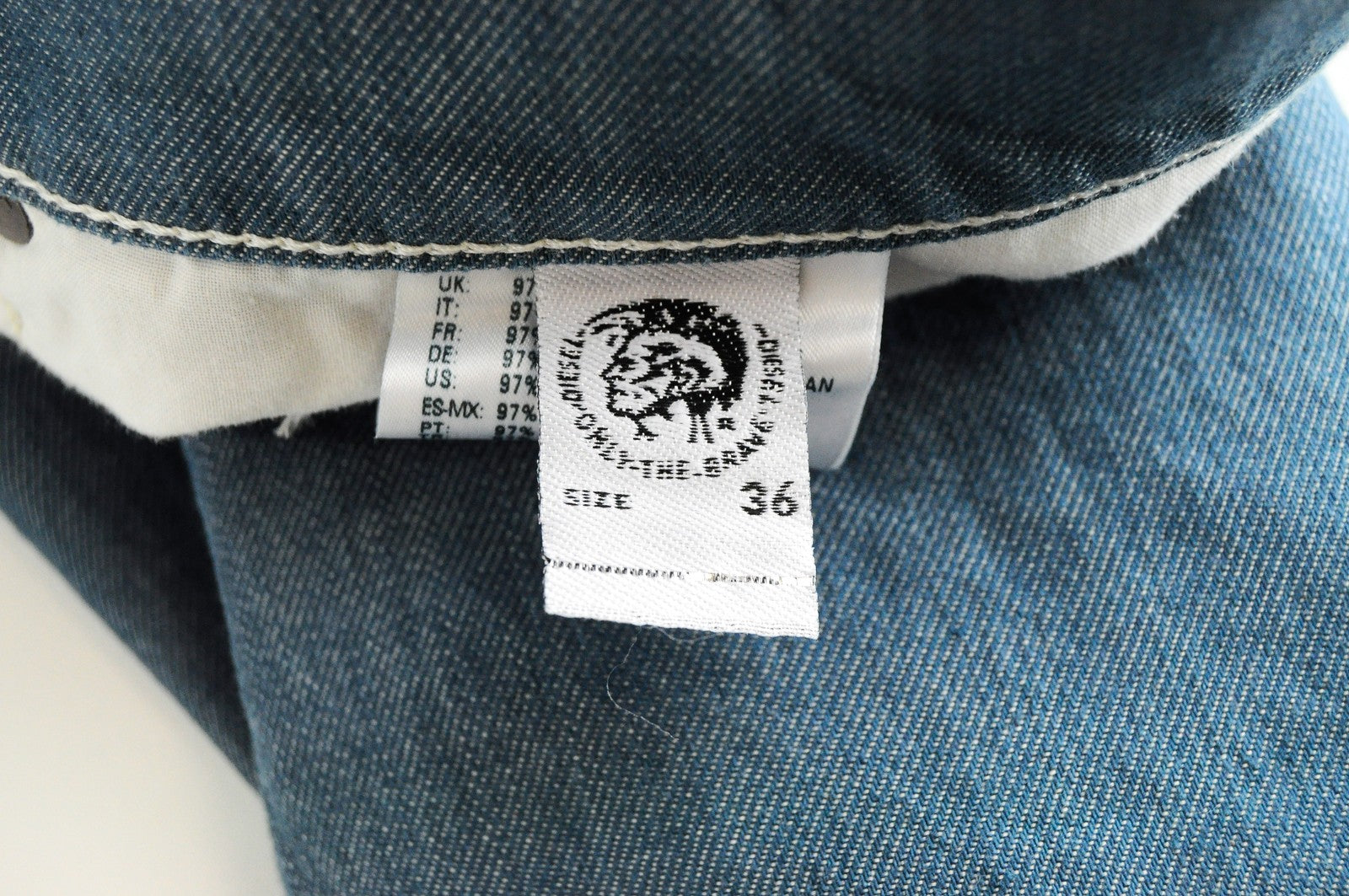 DIESEL D-Vider 069MQ Men Jeans W36/L32 Carrot Fit Blue Cotton 5-Pocket Denim