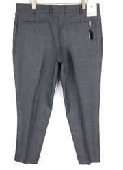 PT TORINO Men Trousers 56 W39 Rebel  Blue Grey Patterned Pure Wool Pleated