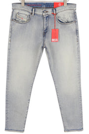 DIESEL 2019 D-Strukt 9C08L Men Jeans W34/L30 Slim  Zip Fly Washed Blue RRP€250