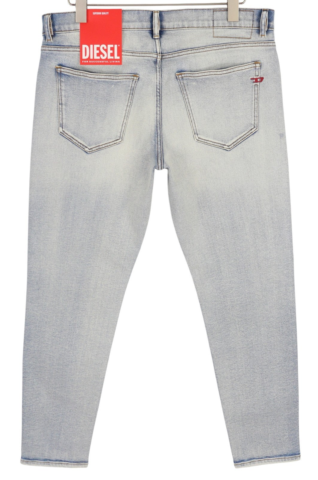 DIESEL 2019 D-Strukt 9C08L Men Jeans W34/L30 Slim  Zip Fly Washed Blue RRP€250