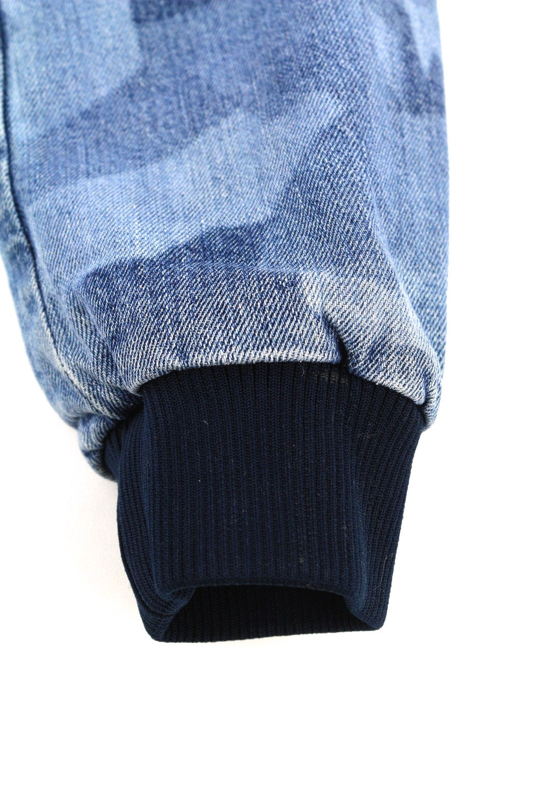 NUDIE Gudrun Women Jacket M Camo Denim Cotton Zipper Lined Washed Blue Pockets