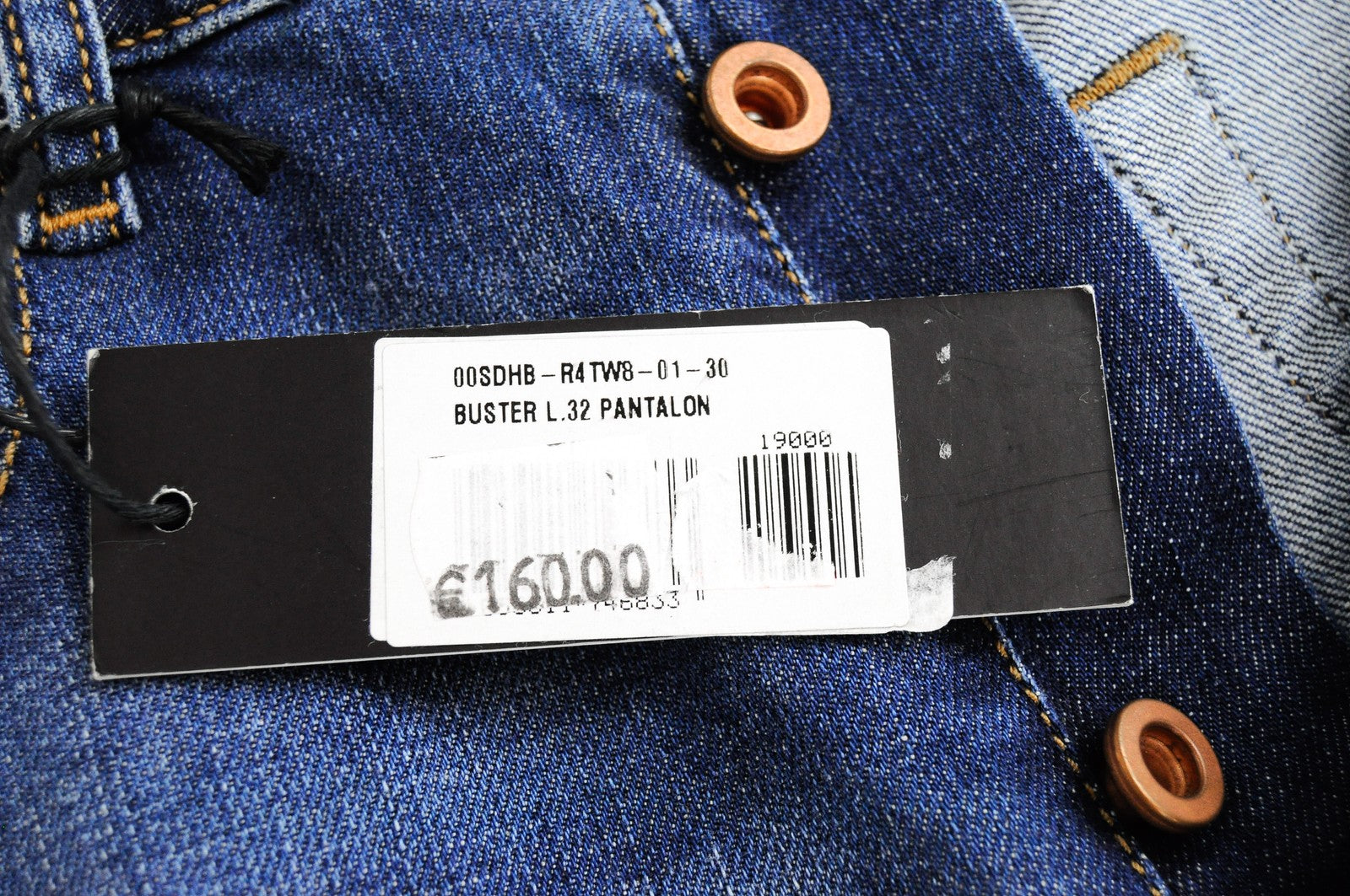 DIESEL Buster R4TW8 Men Jeans W30/L32 Slim Tapered Blue Stretch Wash Jeans