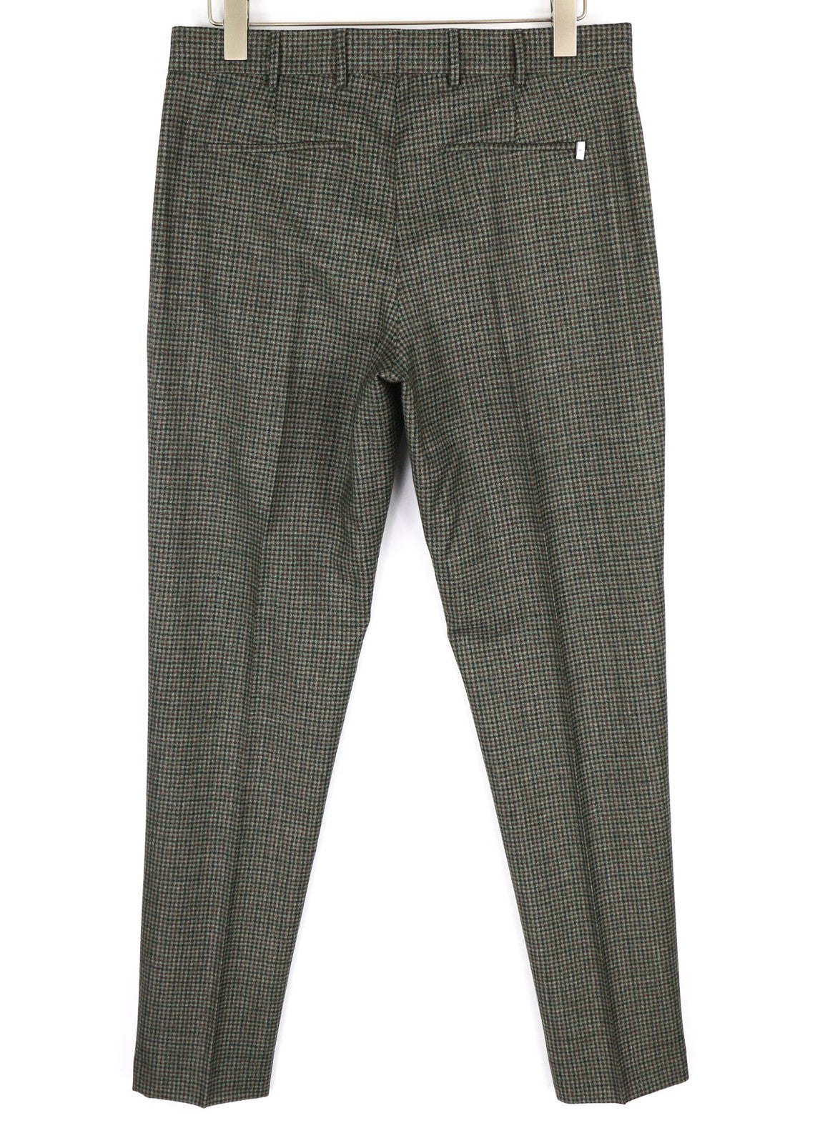 PT TORINO Men Trousers 48 W34 Soft Pure Wool Grey Patterned Pleated Dress