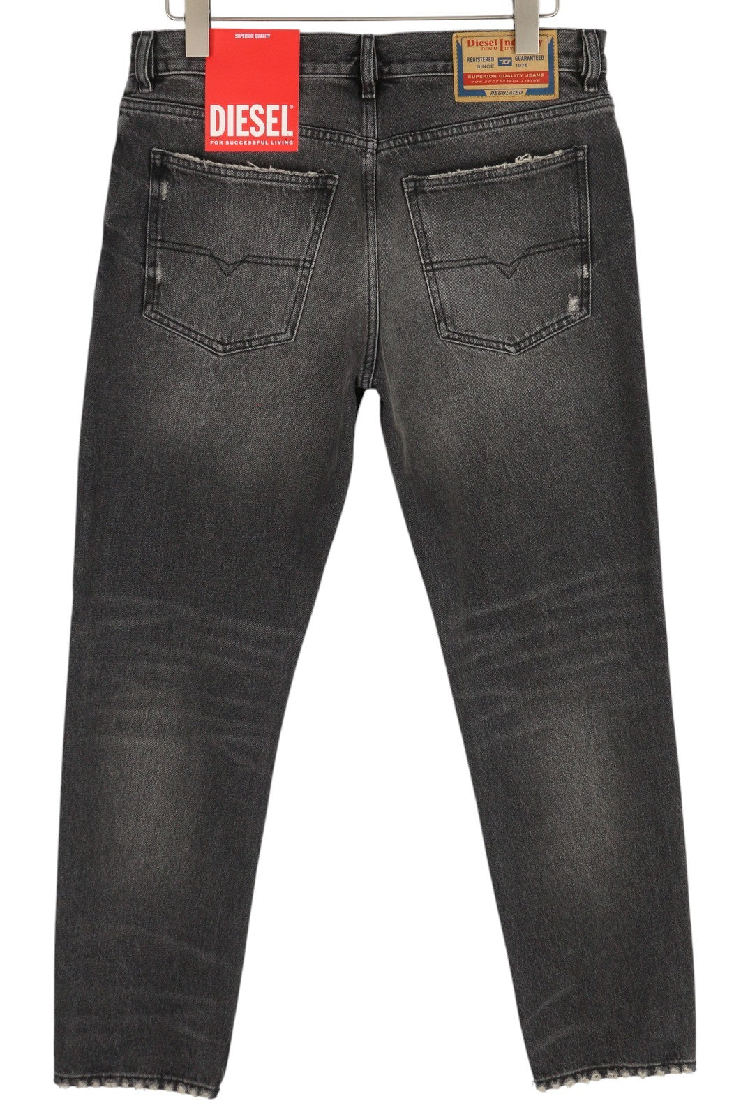 DIESEL 1995 D-SARK 007K8 Men Jeans W32/L32 Slim  Straight Distress Grey RRP€195