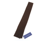 SUITSUPPLY Men's Tie ~145 x 6 cm Pure Merino Wool Square-End Knitted Brown