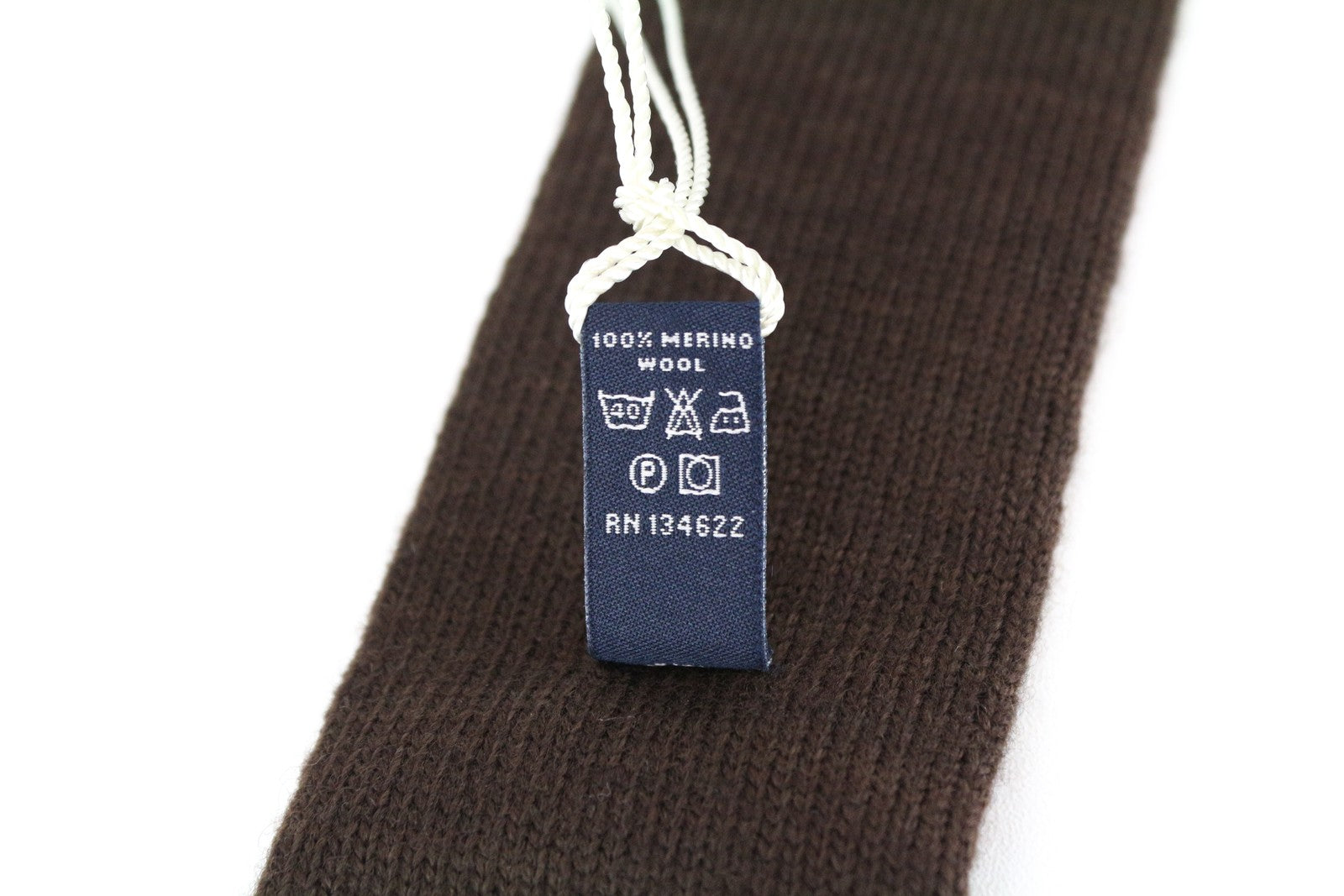 SUITSUPPLY Men's Tie ~145 x 6 cm Pure Merino Wool Square-End Knitted Brown