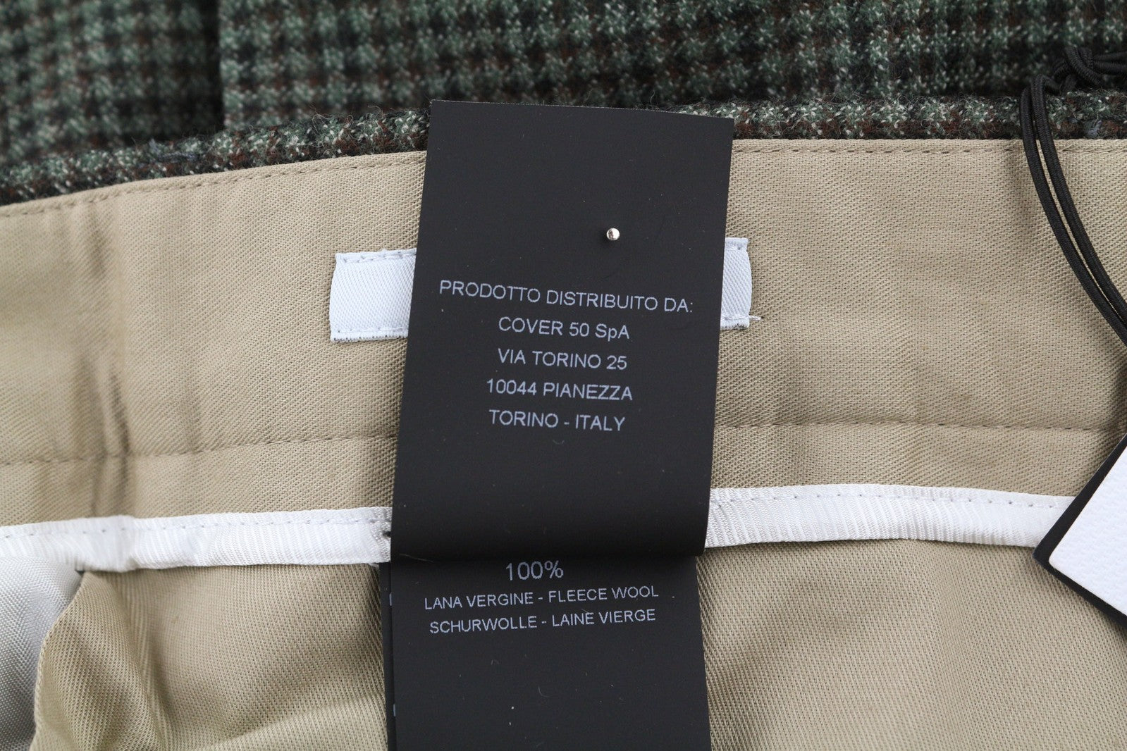 PT TORINO Men Trousers 52 W37 Freedom Grey Brown Patterned Pure Wool Pleated