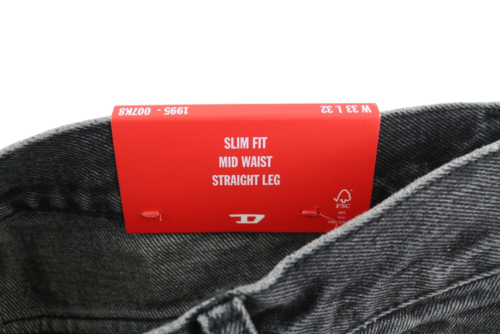 DIESEL 1995 D-SARK 007K8 Men Jeans W33/L32 Slim  Straight Distress Grey RRP€195