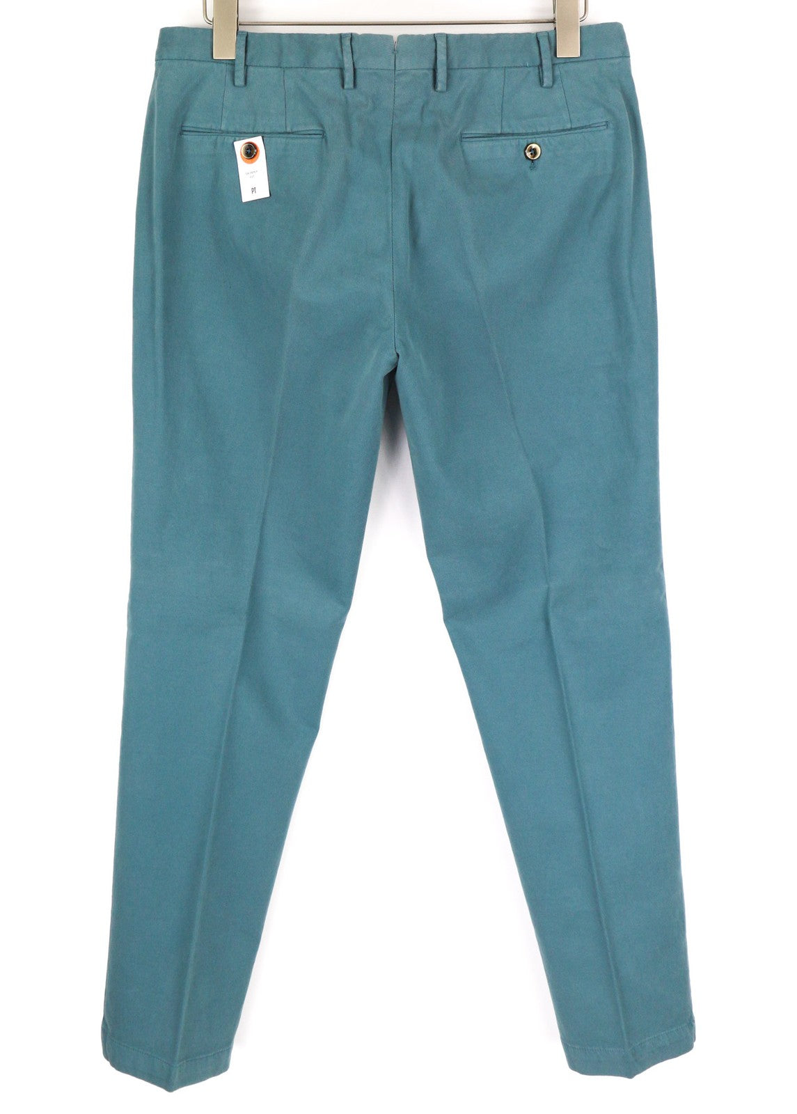 PT TORINO Men Trousers 54 W38 Skinny  Cotton Stretchy Blue Dress Pleated Front