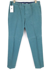 PT TORINO Men Trousers 44 W28 Skinny  Cotton Stretchy Blue Dress Pleated Front