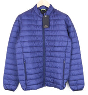 SCOTCH & SODA Men's Jacket MEDIUM Quilted Blue Padded Short Length Lined Casual