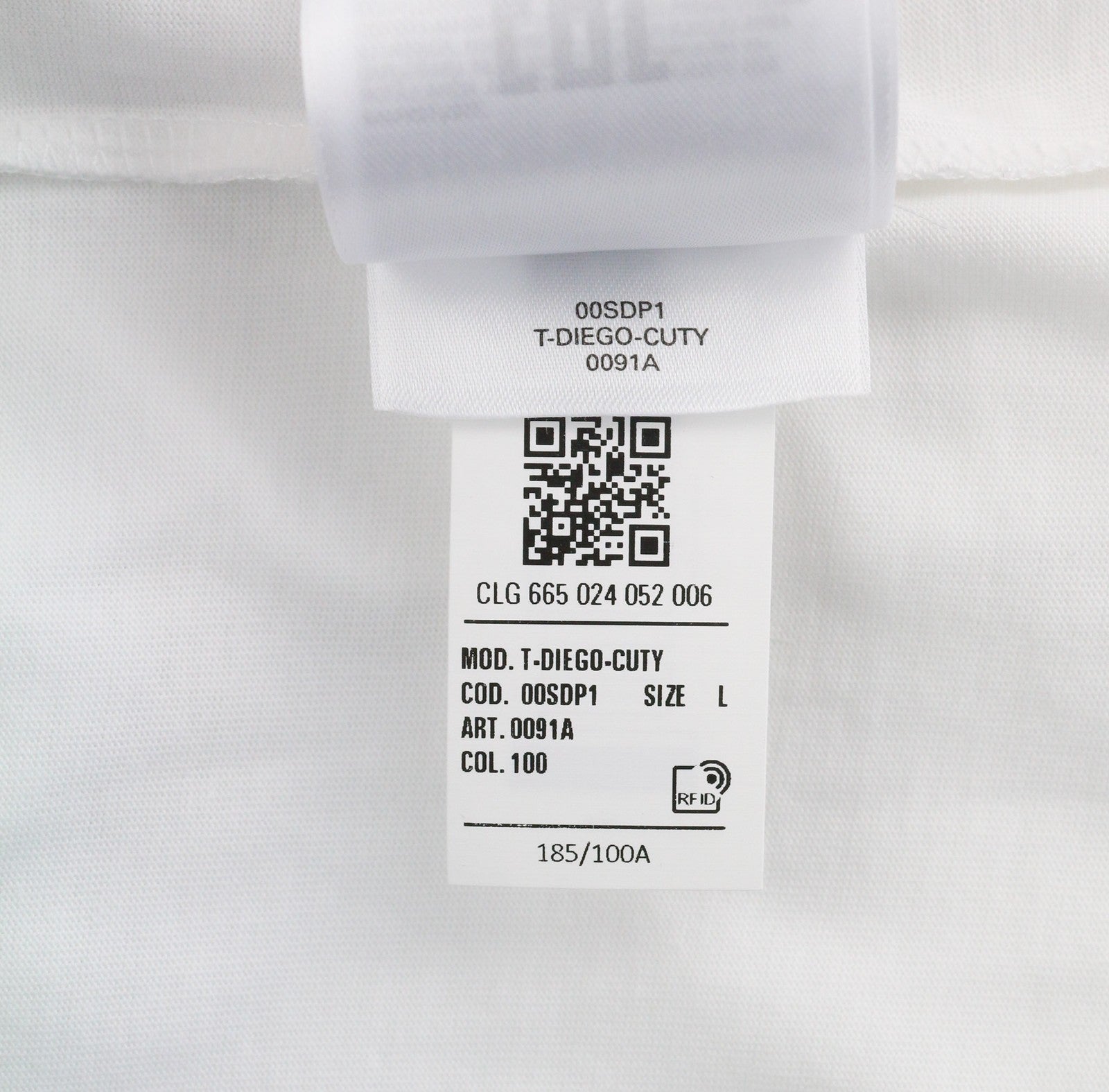 DIESEL T-Diego-Cuty Mens T-Shirt L Short Sleeve Crew Collar  Tricot Casual