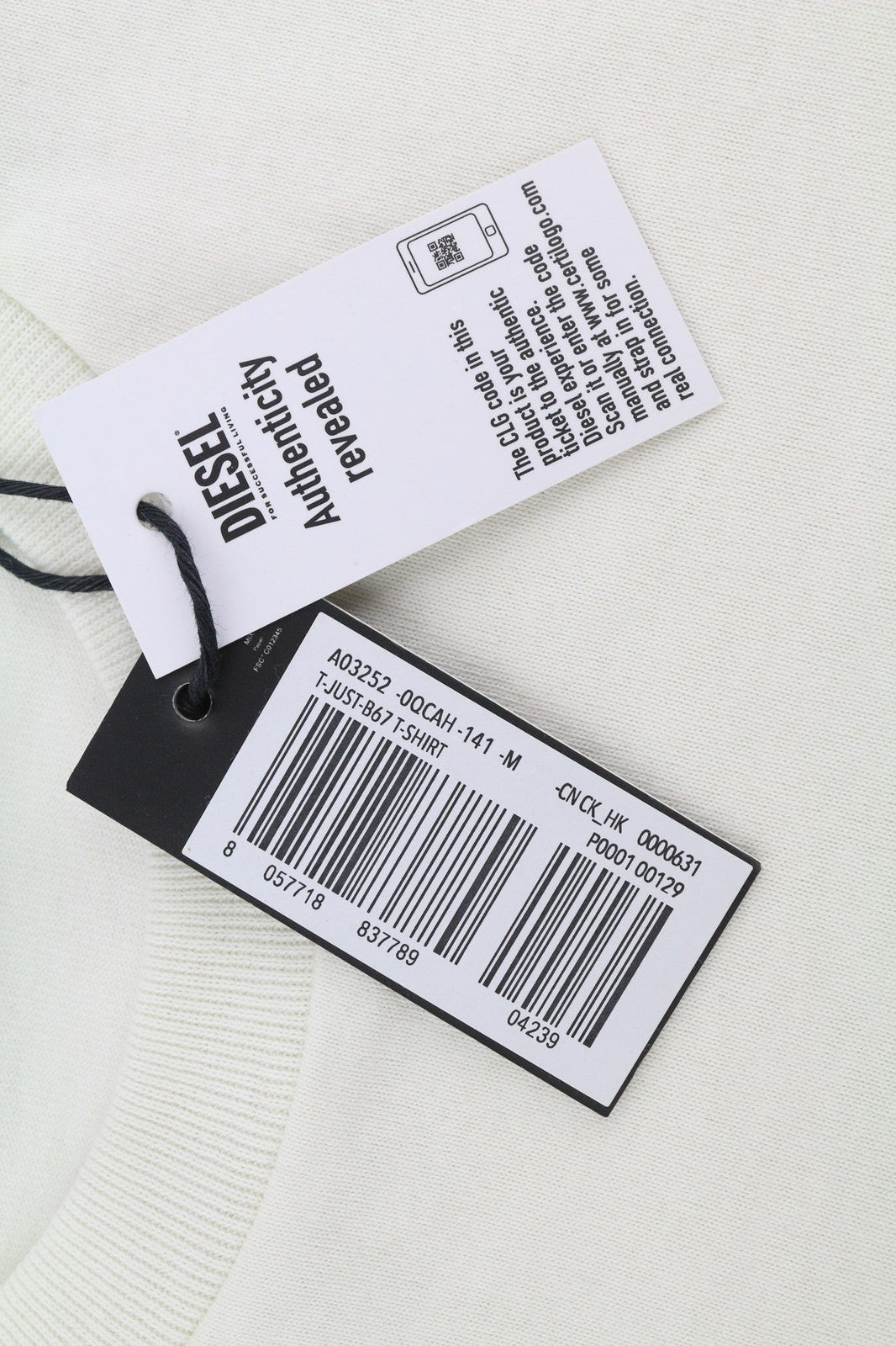 DIESEL T-Just-B67 Mens T-Shirt M Short Sleeve Crew Collar  Tricot RRP€60