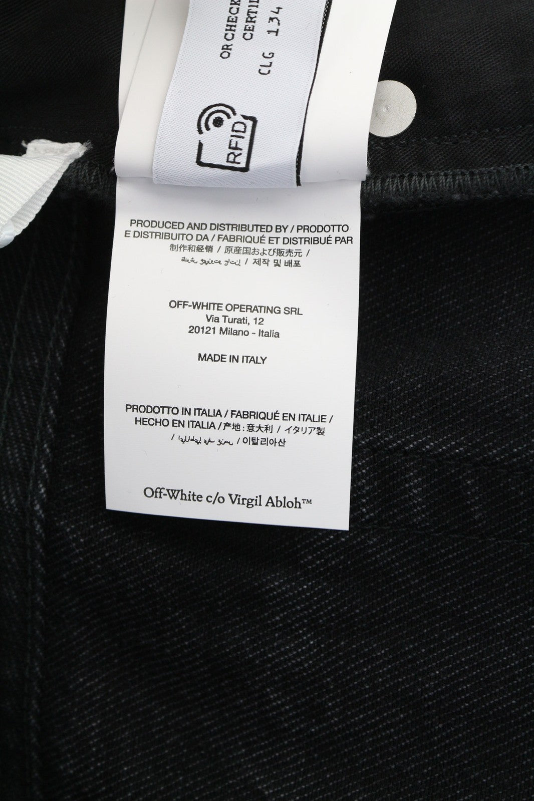 OFF-WHITE Men Jeans 34 Zip Detailed Skate Vintage Black 100%Cotton RRP€550