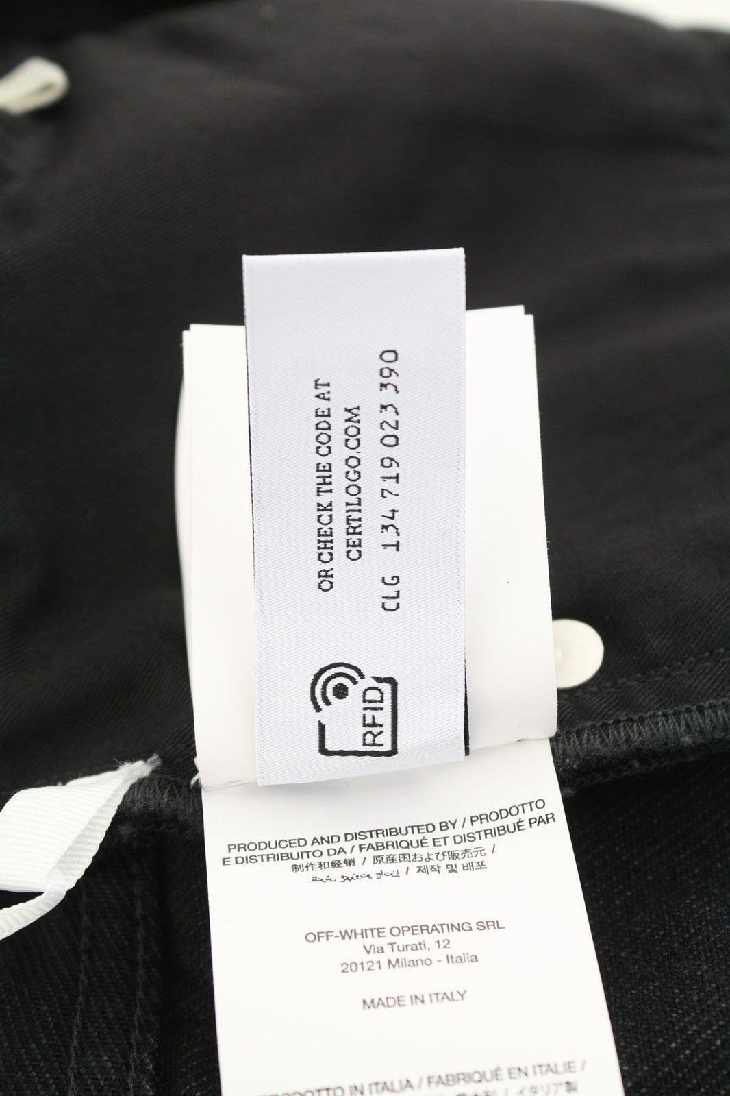 OFF-WHITE Men Jeans 34 Zip Detailed Skate Vintage Black 100%Cotton RRP€550