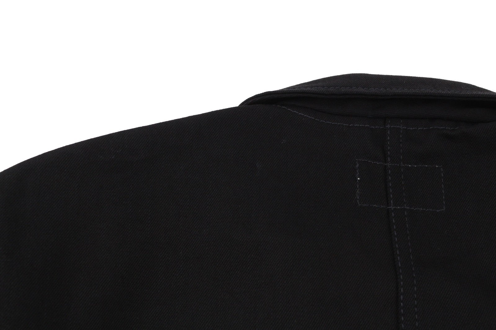 NUDIE Jonathan Men Jacket M Worker Neck Buttoned Patch Pockets Denim Black