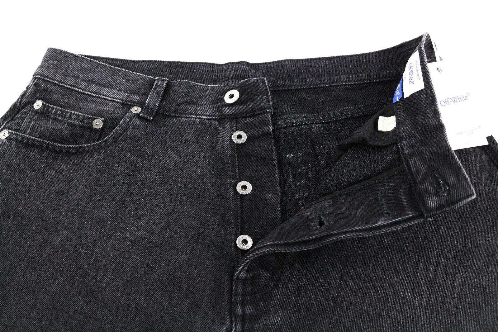 OFF-WHITE Men Jeans 30 Zip Detailed Skate Vintage Black Butto-Fly RRP€550