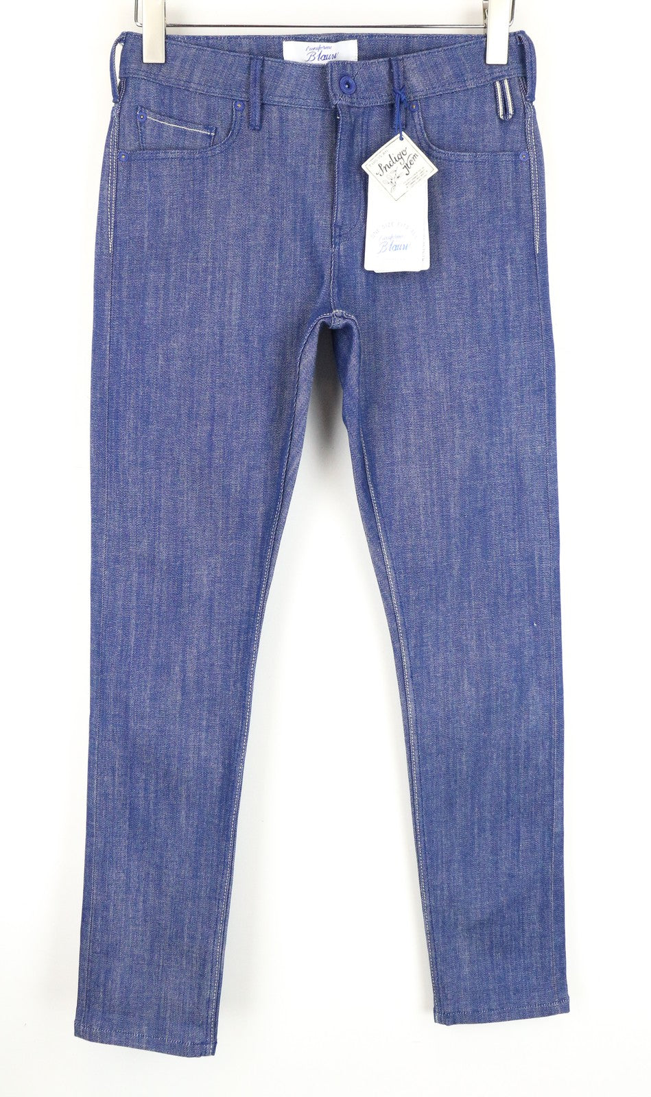 SCOTCH &amp; SODA Blauw vyriški džinsai ~W30/L30 Indigo Slim Hem laisvalaikio su užtrauktuku 