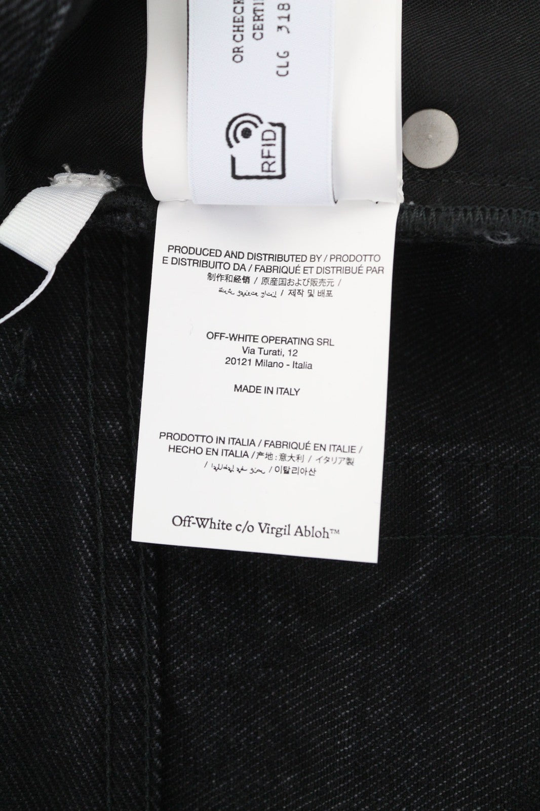 OFF-WHITE Men Jeans 31 Zip Detailed Skate Vintage Black Buttoned RRP€550