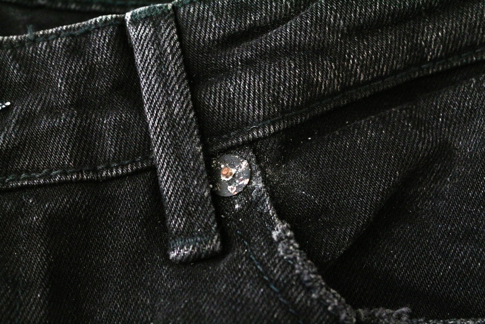 DENHAM Monroe Women's Jeans W24/L30 Tapered Girlfriend Distressed Black Washed