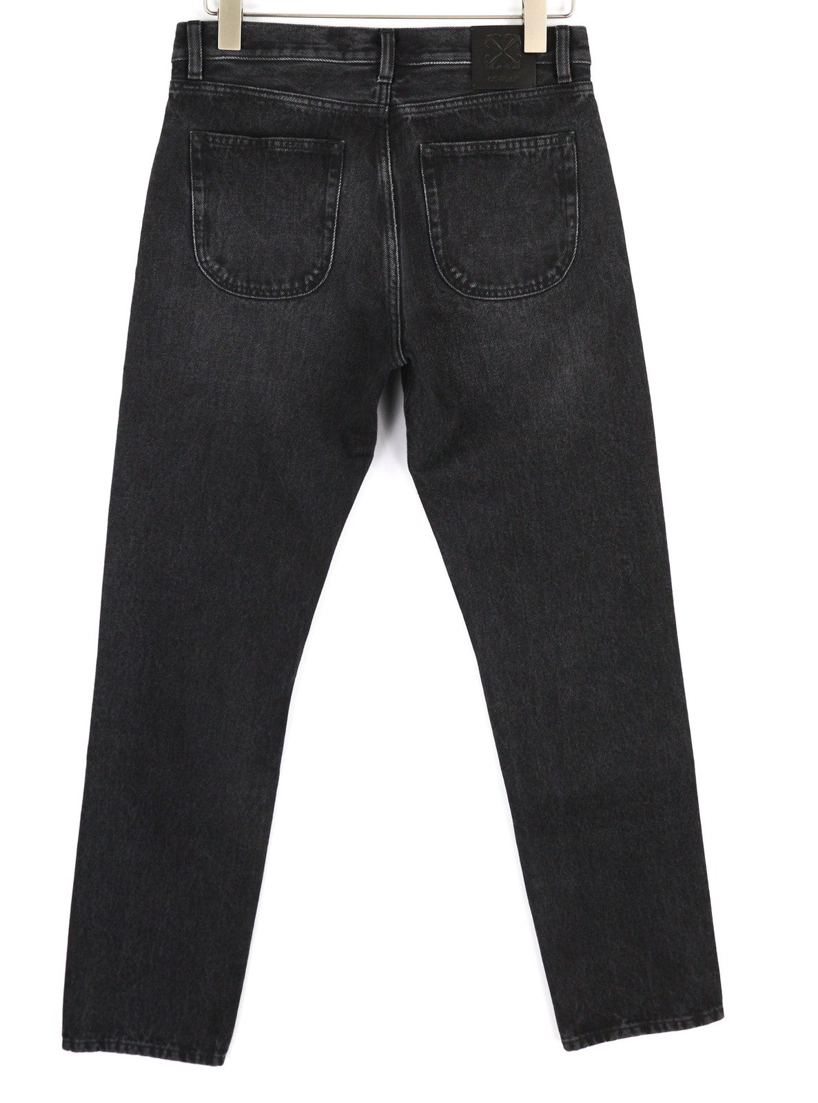 OFF-WHITE Men Jeans 34 Tapered Fit 100% Cotton Vintage Black 5-Pocket RRP€475