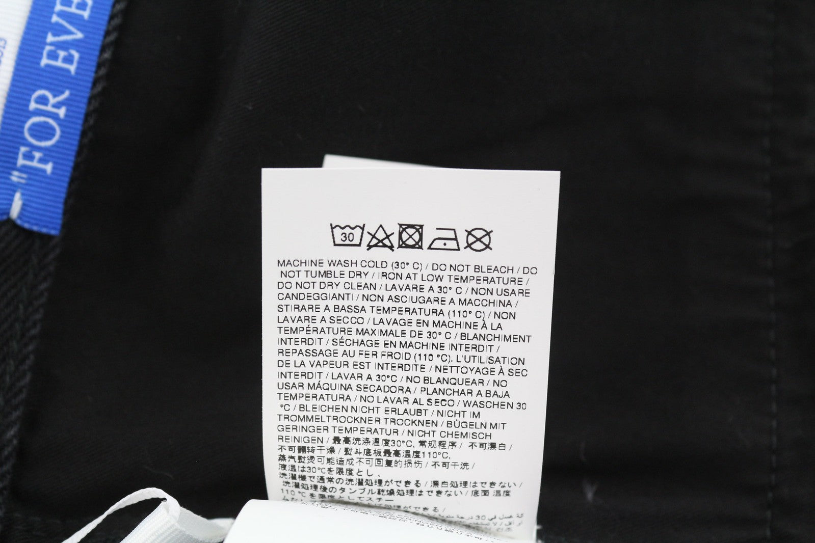 OFF-WHITE Men Jeans 34 Tapered Fit 100% Cotton Vintage Black 5-Pocket RRP€475